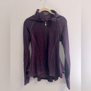 Beyond Yoga Peplum Back Zip Jacket - Purple - Size S